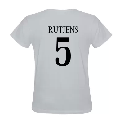 Hombre Christian Rutjens #5 Blanca Camiseta La Camisa Chile