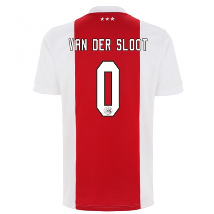 Mujer Fútbol Camiseta Steven Van Der Sloot #0 Rojo Blanco 1ª Equipación 2021/22 La Camisa Chile
