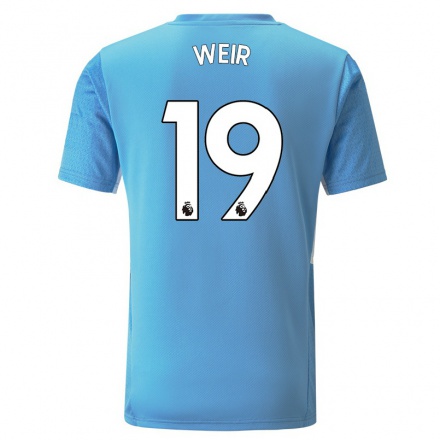 Mujer Fútbol Camiseta Caroline Weir #19 Azul 1ª Equipación 2021/22 La Camisa Chile