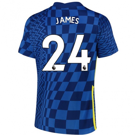 Mujer Fútbol Camiseta Reece James #24 Azul Oscuro 1ª Equipación 2021/22 La Camisa Chile