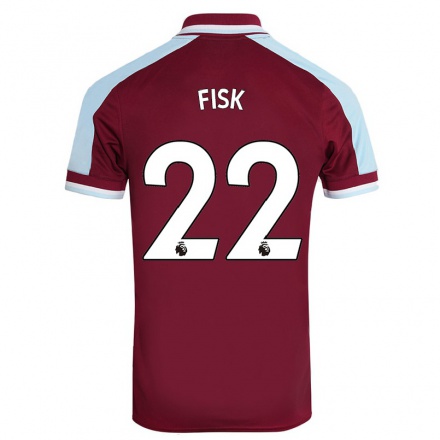 Mujer Fútbol Camiseta Grace Fisk #22 Granate 1ª Equipación 2021/22 La Camisa Chile