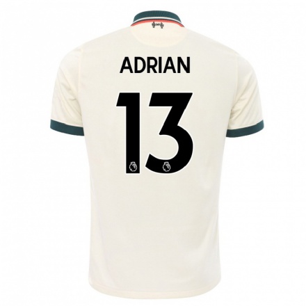 Mujer Fútbol Camiseta Adrian #13 Beige 2ª Equipación 2021/22 La Camisa Chile