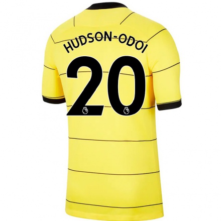 Mujer Fútbol Camiseta Callum Hudson-odoi #20 Amarillo 2ª Equipación 2021/22 La Camisa Chile