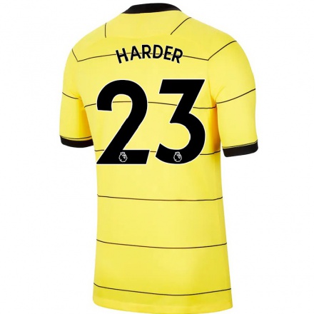 Mujer Fútbol Camiseta Pernille Harder #23 Amarillo 2ª Equipación 2021/22 La Camisa Chile