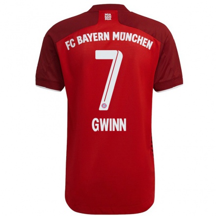 Mujer Fútbol Camiseta Giulia Gwinn #7 Rojo Oscuro 1ª Equipación 2021/22 La Camisa Chile