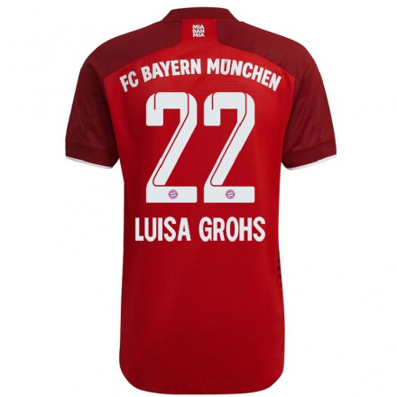 Mujer Fútbol Camiseta Maria Luisa Grohs #22 Rojo Oscuro 1ª Equipación 2021/22 La Camisa Chile