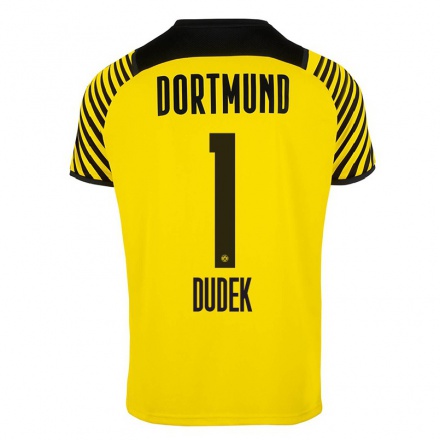 Mujer Fútbol Camiseta Daniel Dudek #1 Amarillo 1ª Equipación 2021/22 La Camisa Chile