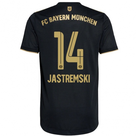 Mujer Fútbol Camiseta Lenn Jastremski #14 Negro 2ª Equipación 2021/22 La Camisa Chile