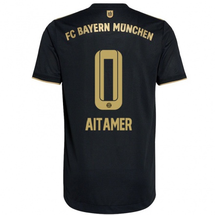 Mujer Fútbol Camiseta Younes Aitamer #0 Negro 2ª Equipación 2021/22 La Camisa Chile