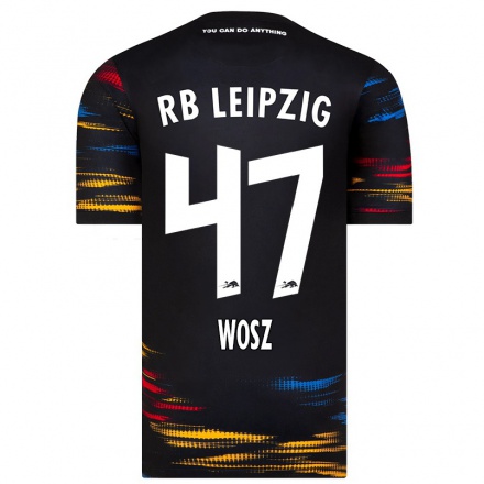Mujer Fútbol Camiseta Joscha Wosz #47 Negro Amarillo 2ª Equipación 2021/22 La Camisa Chile