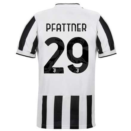 Mujer Fútbol Camiseta Elisa Pfattner #29 Blanco Negro 1ª Equipación 2021/22 La Camisa Chile