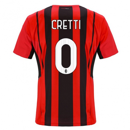 Mujer Fútbol Camiseta Mattia Cretti #0 Negro Rojo 1ª Equipación 2021/22 La Camisa Chile