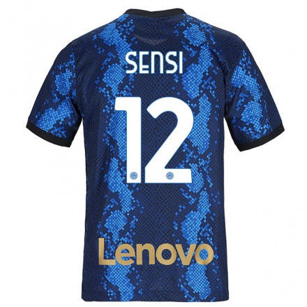 Mujer Fútbol Camiseta Stefano Sensi #12 Azul Oscuro 1ª Equipación 2021/22 La Camisa Chile