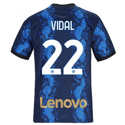 Mujer Fútbol Camiseta Arturo Vidal #22 Azul Oscuro 1ª Equipación 2021/22 La Camisa Chile