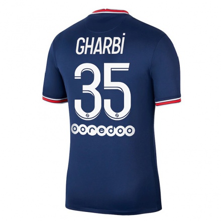 Mujer Fútbol Camiseta Ismael Gharbi #35 Azul Oscuro 1ª Equipación 2021/22 La Camisa Chile