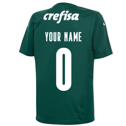 Mujer Fútbol Camiseta Tu Nombre #0 Verde Oscuro 1ª Equipación 2021/22 La Camisa Chile