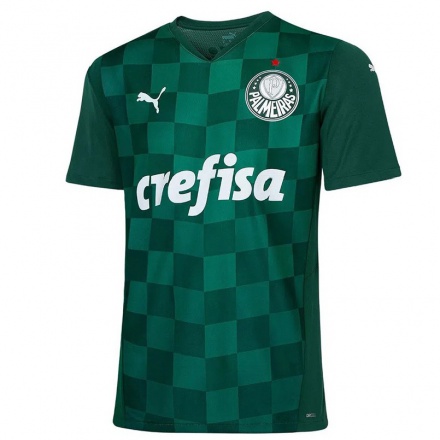Mujer Fútbol Camiseta Dudu #43 Verde Oscuro 1ª Equipación 2021/22 La Camisa Chile