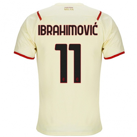 Mujer Fútbol Camiseta Zlatan Ibrahimovic #11 Champaña 2ª Equipación 2021/22 La Camisa Chile
