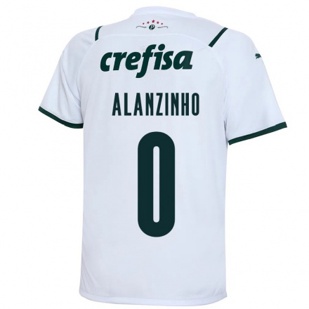 Mujer Fútbol Camiseta Alanzinho #0 Blanco 2ª Equipación 2021/22 La Camisa Chile