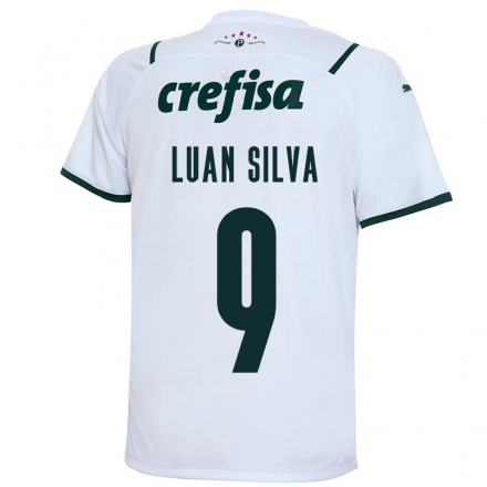 Mujer Fútbol Camiseta Luan Silva #9 Blanco 2ª Equipación 2021/22 La Camisa Chile