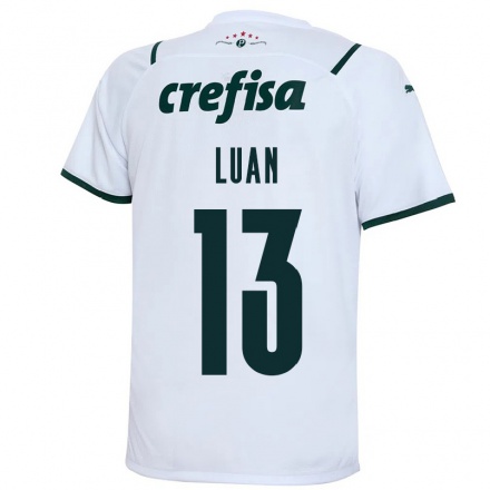 Mujer Fútbol Camiseta Luan #13 Blanco 2ª Equipación 2021/22 La Camisa Chile
