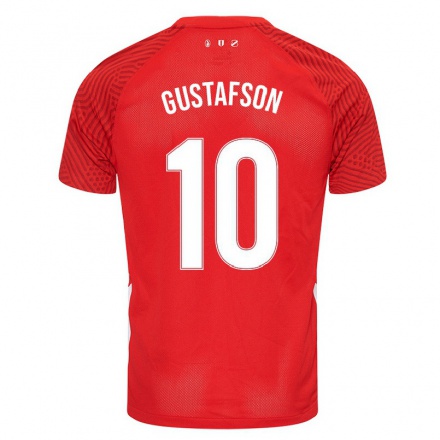 Mujer Fútbol Camiseta Simon Gustafson #10 Rojo 1ª Equipación 2021/22 La Camisa Chile
