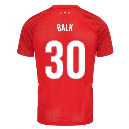 Mujer Fútbol Camiseta Remco Balk #30 Rojo 1ª Equipación 2021/22 La Camisa Chile