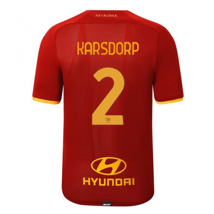Mujer Fútbol Camiseta Rick Karsdorp #2 Rojo 1ª Equipación 2021/22 La Camisa Chile