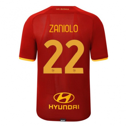 Mujer Fútbol Camiseta Nicolo Zaniolo #22 Rojo 1ª Equipación 2021/22 La Camisa Chile