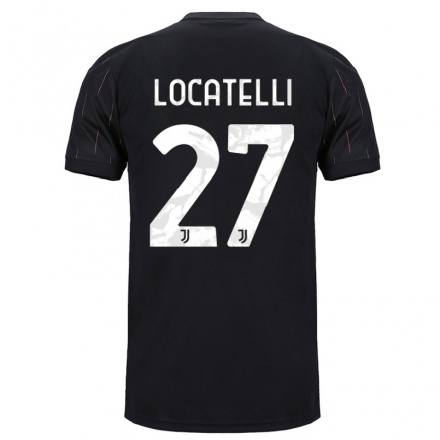 Mujer Fútbol Camiseta Manuel Locatelli #27 Negro 2ª Equipación 2021/22 La Camisa Chile