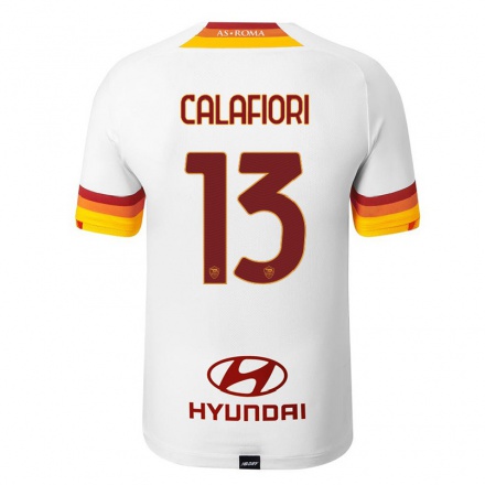 Mujer Fútbol Camiseta Riccardo Calafiori #13 Blanco 2ª Equipación 2021/22 La Camisa Chile