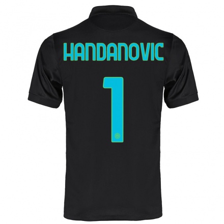 Mujer Fútbol Camiseta Samir Handanovic #1 Negro 3ª Equipación 2021/22 La Camisa Chile
