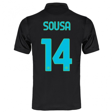 Mujer Fútbol Camiseta Kathellen Sousa #14 Negro 3ª Equipación 2021/22 La Camisa Chile