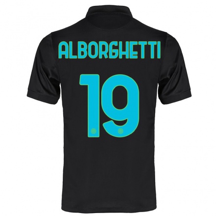 Mujer Fútbol Camiseta Lisa Alborghetti #19 Negro 3ª Equipación 2021/22 La Camisa Chile