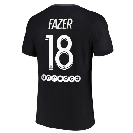 Mujer Fútbol Camiseta Laurina Fazer #18 Negro 3ª Equipación 2021/22 La Camisa Chile