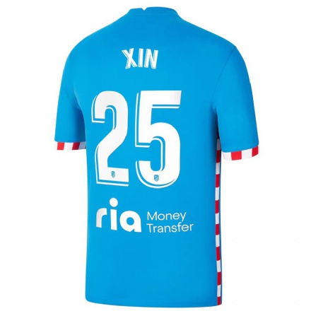Mujer Fútbol Camiseta Jana Xin #25 Azul 3ª Equipación 2021/22 La Camisa Chile